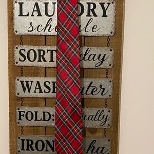 Tommy Hilfiger Red Plaid Tie